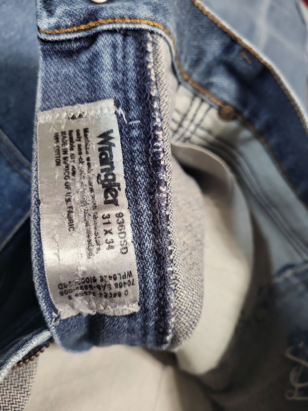 Lot of 3 Vintage Wrangler 936 Cowboy Cut Slim Fit Jeans 31x34 Blue Denim Bundle - Picture 9 of 16